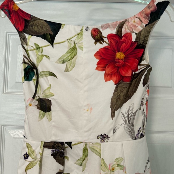 ASOS off the shoulder fit and flare floral DRESS size 0 EUC MULTI COLOR - Picture 7 of 11